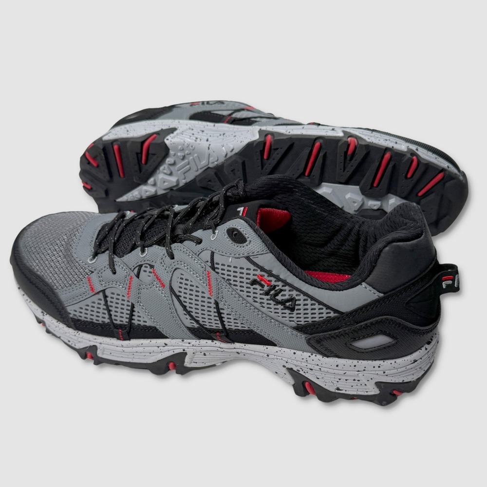 Fila Grand Tier Trail Runner Shoes - NEW Mens Size 13 Grey / Black - #49256-ZZ4
